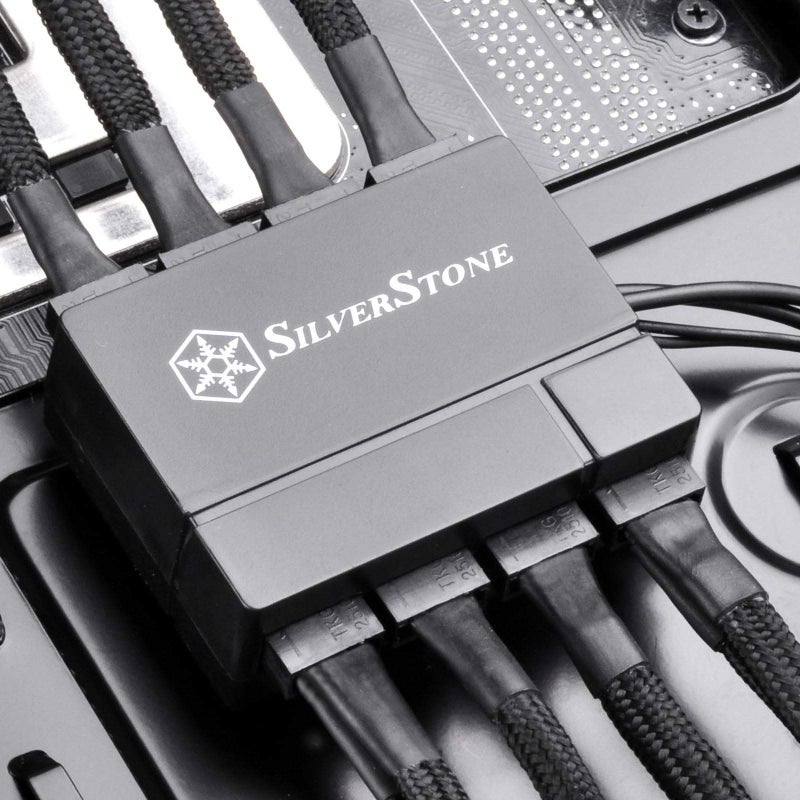 SilverStone Technology 8-Port PWM Fan Hub/Splitter for 4-Pin & 3-Pin Fans* in Black SST-CPF04-USA - Image 3